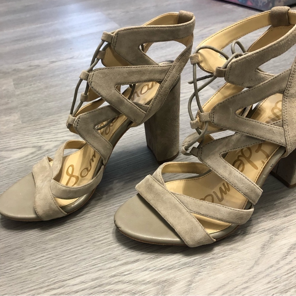 Sam Edelman Suede Strappy Open Toe Heels8.5